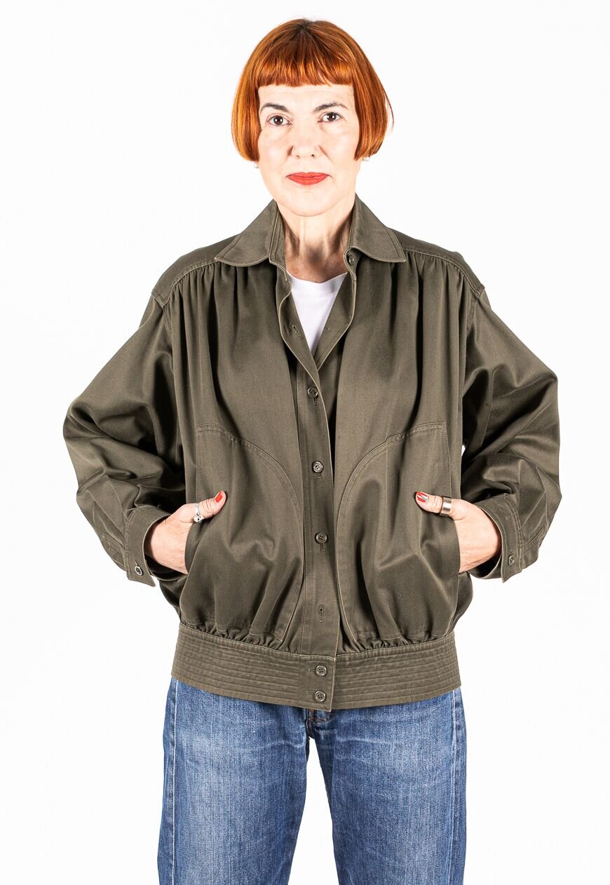 Yves Saint Laurent Rive Gauche - Khaki blouson jacket 70´s 80´s — SHOP